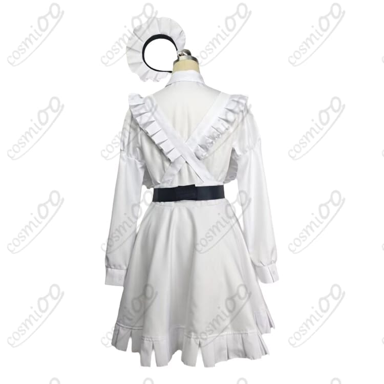 勝利の女神：NIKKE（ニケ）スノーホワイト（スノホワ）着脱しやすい白メイド衣装7点セット - 3枚目の画像