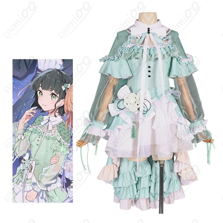 百生吟子のキャラクタービジュアルと6thライブコスプレ衣装の商品比較