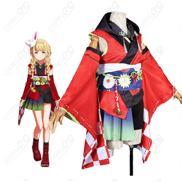 学園アイドルマスター藤田ことね「冠菊」のキャラクター画像と和風コスプレ衣装