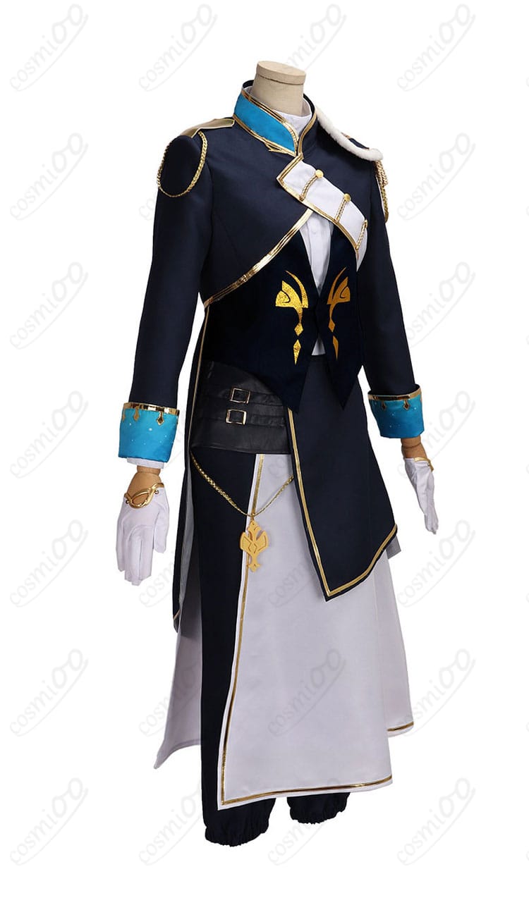 叶FANTASIA Ver.コスプレ衣装の右側シルエットと太もも飾りの詳細