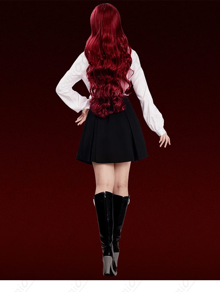 桐条美鶴の制服コスプレ衣装を着用した背面イメージ