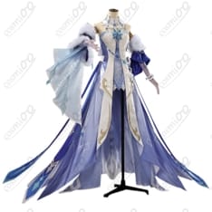 原神 氷の女皇（ツァーリツァ）王冠付きコスプレ衣装｜華やかな全13点セット - 1枚目の画像（サムネイル）