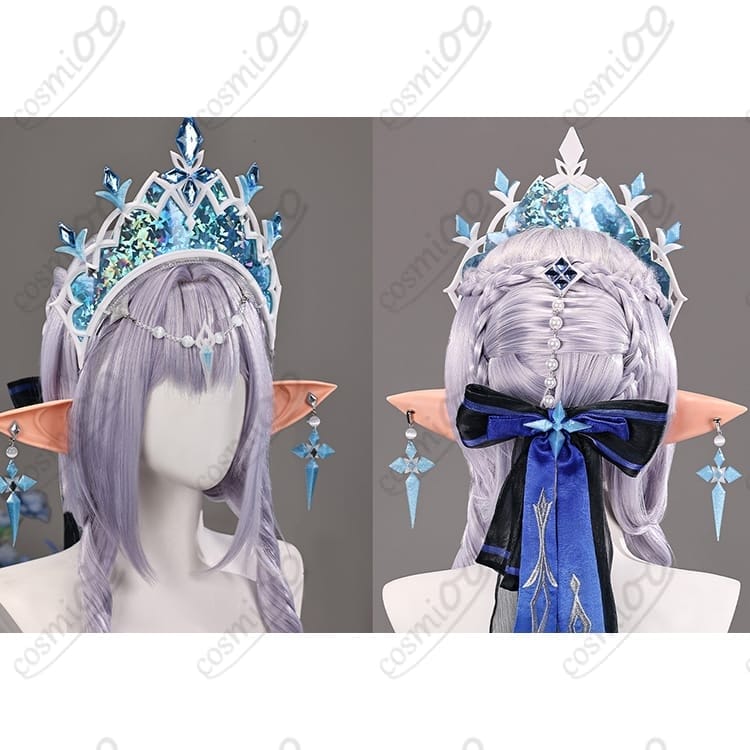 原神 氷の女皇（ツァーリツァ）王冠付きコスプレ衣装｜華やかな全13点セット - 4枚目の画像