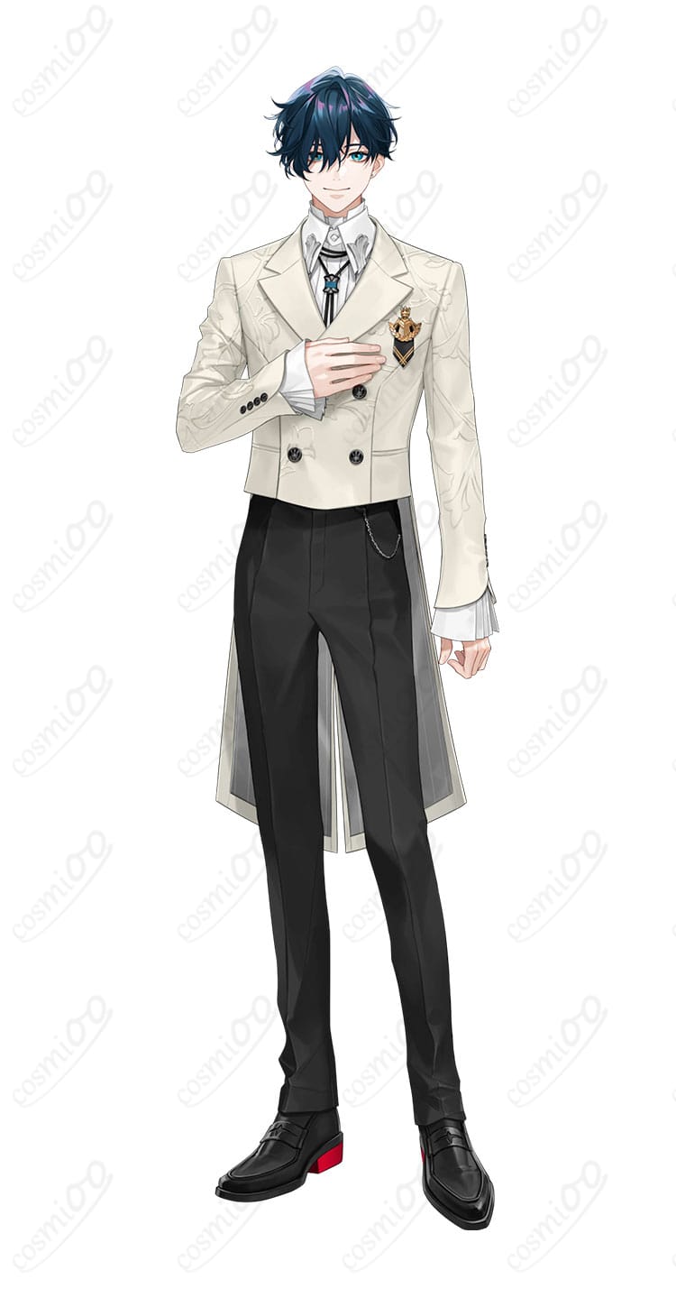 RhyZyGy 山田龍一郎の響野音楽大学制服コスプレ衣装を着用した全身イメージ