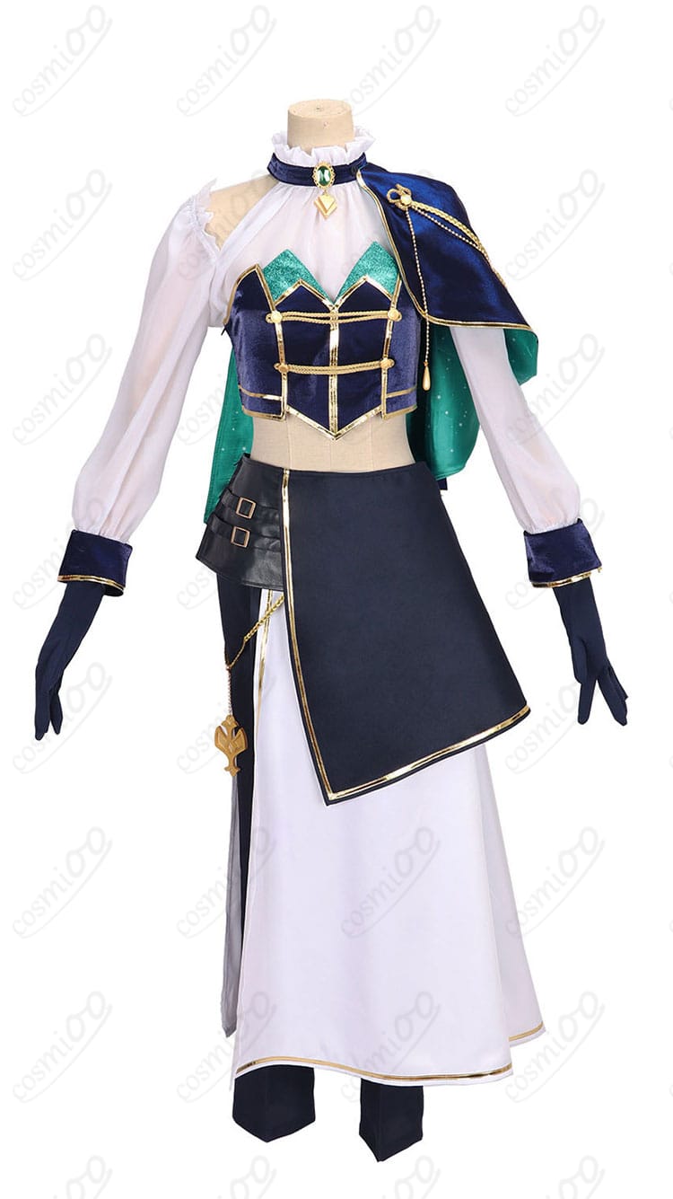 緑仙の共通衣装コスプレ正面デザインとコルセットのシルエット