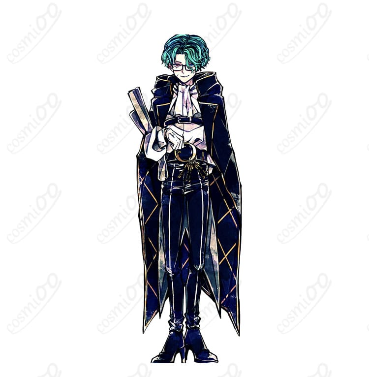 悪魔執事と黒い猫のナック・シュタインを再現したマント付き執事服コスプレ衣装