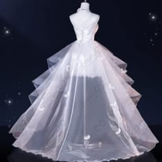 恋と深空 主人公（プレイヤー）心に残る羽の痕｜再現度重視のベール付き花嫁コスプレ衣装 - 2枚目の画像（サムネイル）
