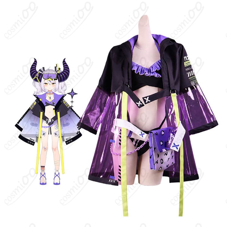 ラプラス・ダークネスのキャラクターイメージとホロナツパラダイス水着コスプレ衣装