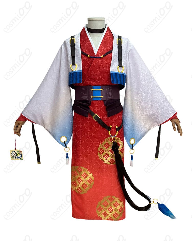 冨岡義勇の午年版コスプレ衣装を正面から見た和装デザイン