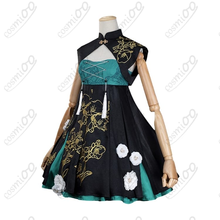 初音ミク ツリービレッジカフェ チャイナ風コスプレ衣装｜軽やかな着心地と再現美 - 2枚目の画像