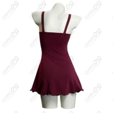 ONE PIECE（ワンピース）ニコ・ロビン（ロビン）幼少期衣装｜上品なボルドーワンピース - 3枚目の画像（サムネイル）