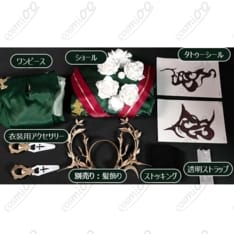 アズールレーン（アズレン）ナポリ 通常衣装 コスプレ衣装｜深緑ドレスとショールで上品に - 6枚目の画像（サムネイル）