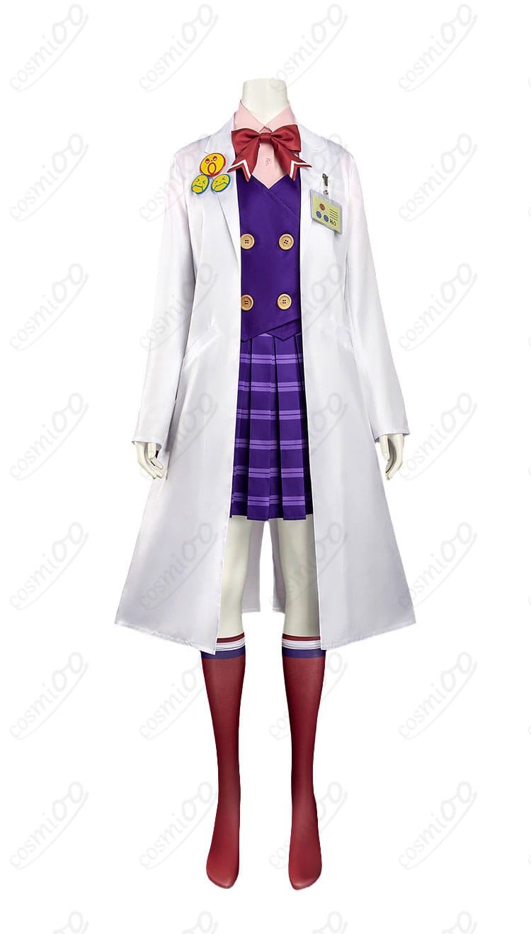 宝月茜の白衣と学園制服を組み合わせたコスプレ衣装正面