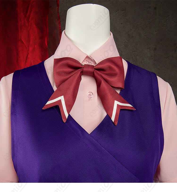 宝月茜高校生制服の蝶リボン装飾ディテール