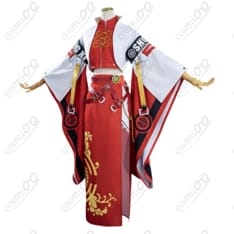 GUILTY GEAR -STRIVE- 蔵土縁紗夢（ジャム）赤白チャイナ風コスプレ衣装 - 3枚目の画像（サムネイル）