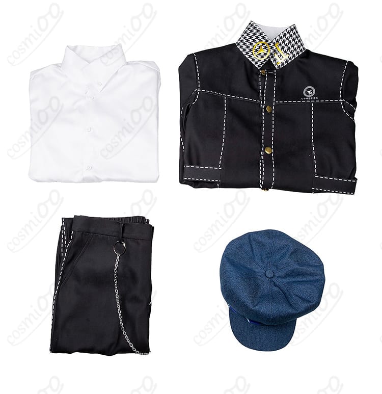 白鐘直斗コスプレ衣装のジャケット、シャツ、パンツ、帽子セット