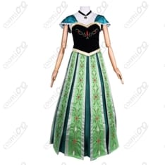 『アナと雪の女王』アナ戴冠式ドレス コスプレ衣装｜美しいシルエットを再現 - 1枚目の画像（サムネイル）