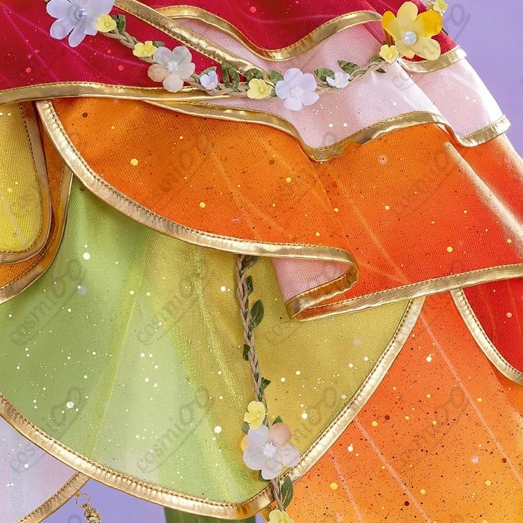 ラブライブ！スクフェス 高坂穂乃果 妖精の国編 覚醒後・花飾り充実の高再現コスプレ衣装 - 4枚目の画像