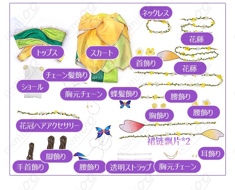 小泉花陽の妖精の国編・覚醒後コスプレ衣装のセット内容