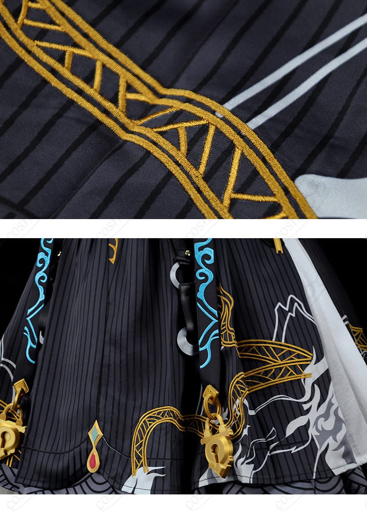 鎖暝(サメイ)の衣装に施された刺繍の細部