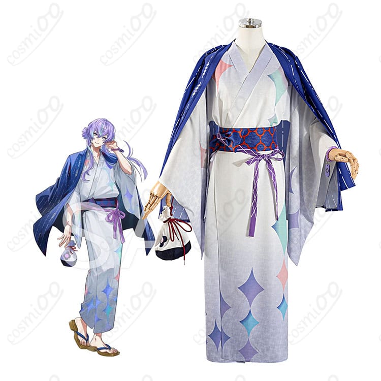 星導ショウのイメージと極楽湯・RAKU SPAコラボ浴衣衣装の比較