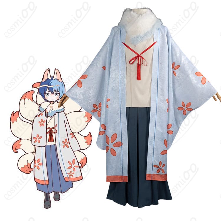 プロセカの青柳冬弥のキャラクター画像とあやかしコスプレ衣装の比較