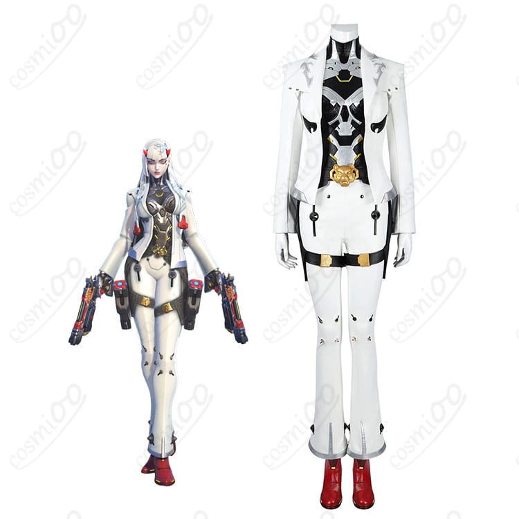 オーバーウォッチのキャラクター画像と商品コスプレ衣装の比較