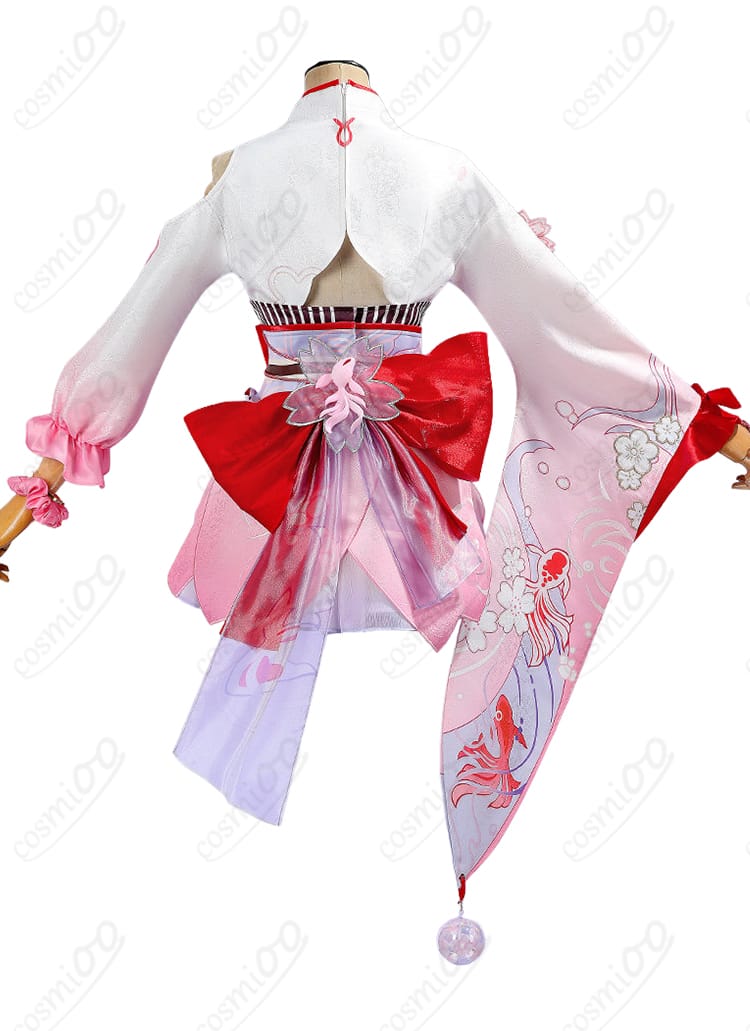 緋英「月待つ花時」コスプレ衣装の背面デザイン