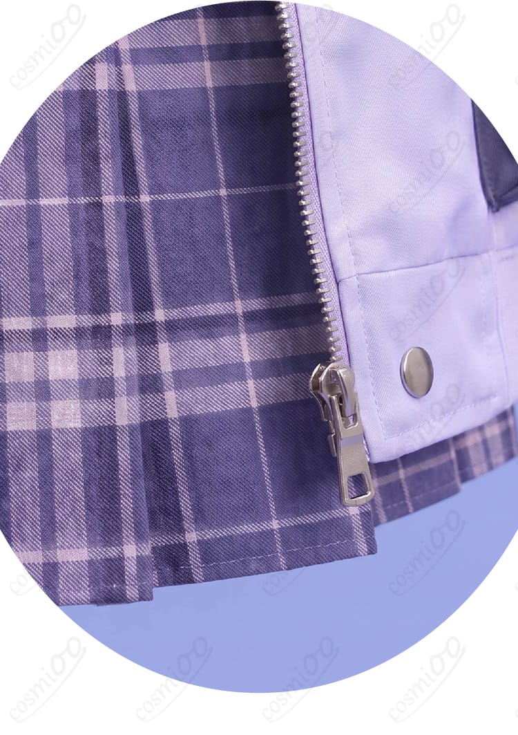結城さくな 制服Ver.衣装のアウターのファスナー部分