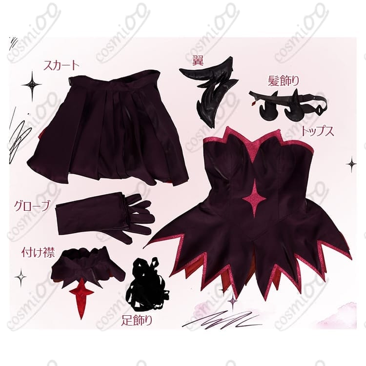 名探偵プリキュア！森亜るるか エクリプス・シャドウVer. コスプレ衣装｜翼付き・着替えやすい - 4枚目の画像