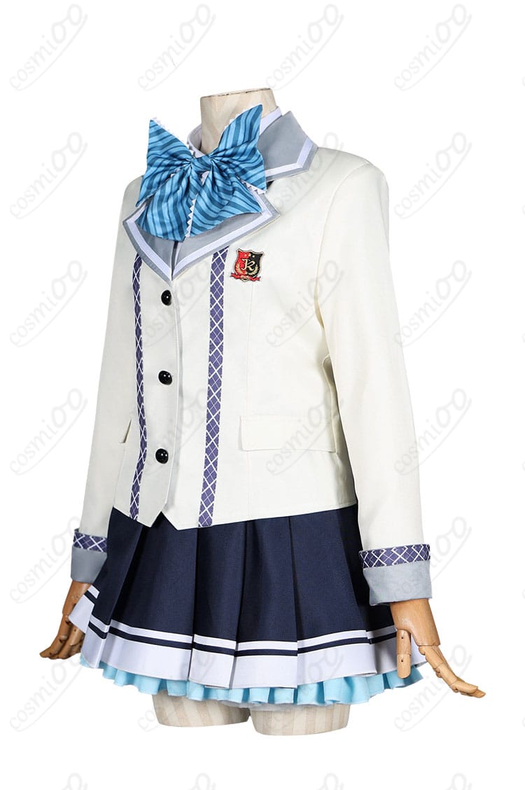 珠洲島有栖の制服コスプレ衣装の側面