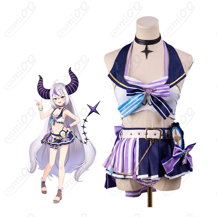 ラプラス・ダークネスのキャラクター画像とサマースプラッシュパーティー衣装の商品画像