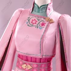 アナと雪の女王（アナ雪）アナのコスプレ衣装｜撮影で楽しむ華やかなピンクの花柄ロングドレス - 3枚目の画像（サムネイル）