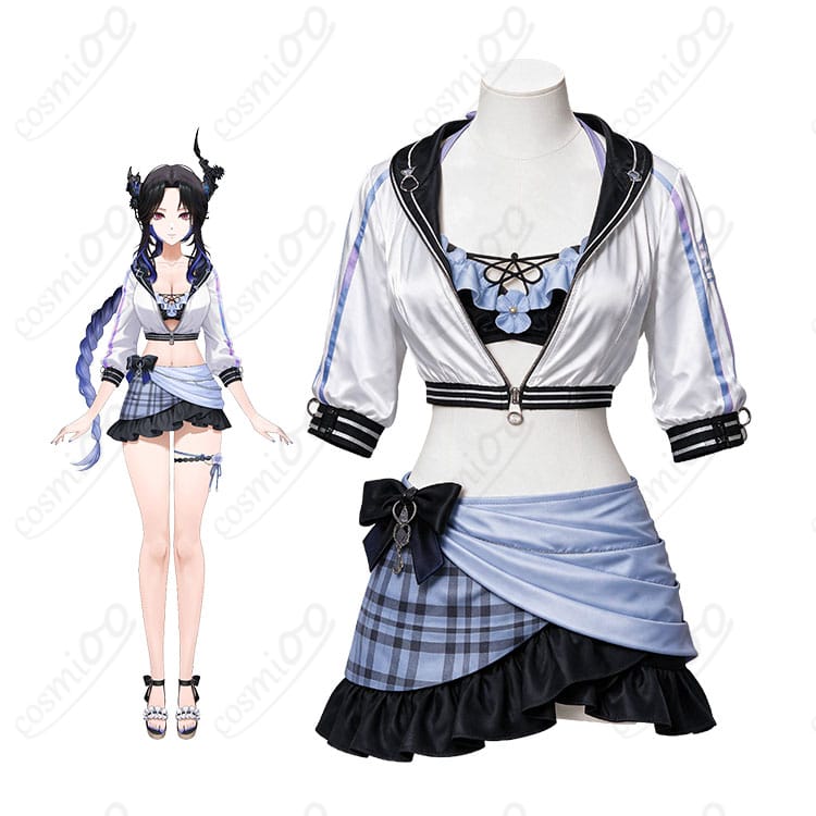 ホロライブ ネリッサ・レイヴンクロフトのキャラクター画像と水着コスプレ衣装の商品画像