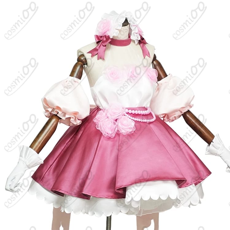Re:ゼロから始める異世界生活（リゼロ）レム／ラム（レムりん）ローズドレスコスプレ衣装７点セット - 7枚目の画像