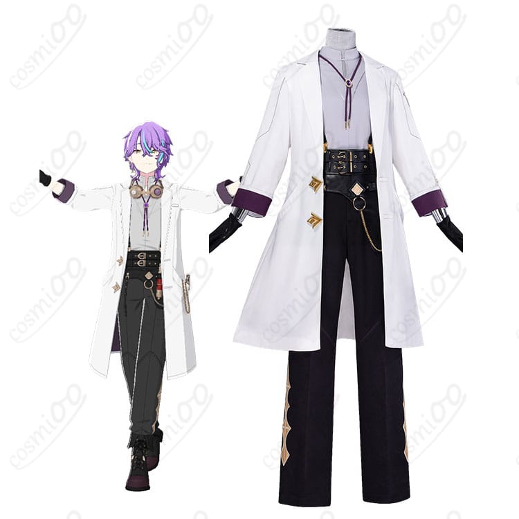 神代類のキャラクター画像とスペキュラティブコートのコスプレ衣装