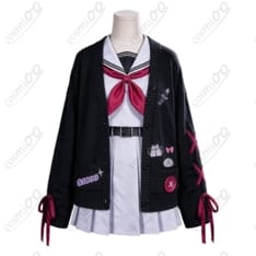 ホロライブ（ホロ）古石ビジュー（ビブー）コンバットアカデミー制服コスプレ衣装｜７点セット - 1枚目の画像（サムネイル）