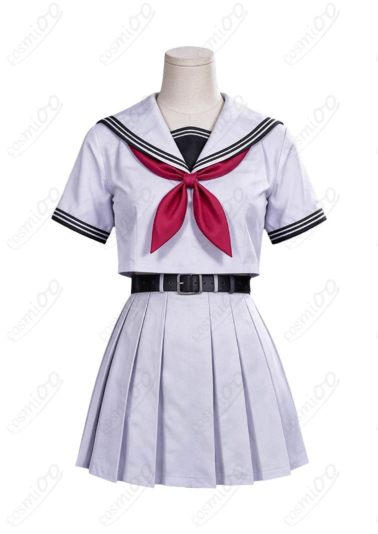 古石ビジューの制服衣装に含まれるセーラートップスとプリーツスカートの詳細