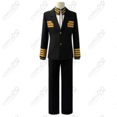 日本三國 三角青輝・阿佐馬芳経・賀来泰明 大和制服コスプレ衣装｜クールな黒×金の４点セット - 1枚目の画像（サムネイル）