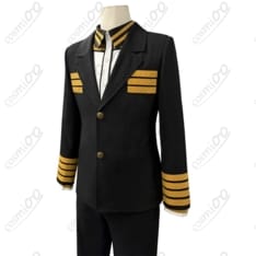 日本三國 三角青輝・阿佐馬芳経・賀来泰明 大和制服コスプレ衣装｜クールな黒×金の４点セット - 4枚目の画像（サムネイル）
