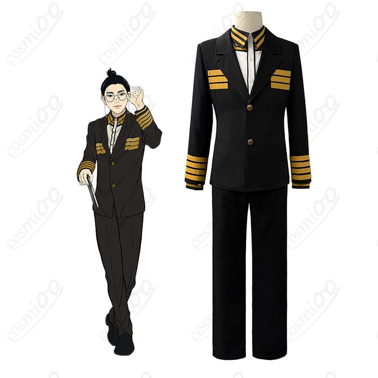 日本三國のキャラクターイメージと黒×ゴールドの大和制服コスプレ衣装