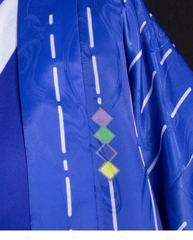 伊波ライの和装コスプレ衣装の羽織にある前合わせの装飾