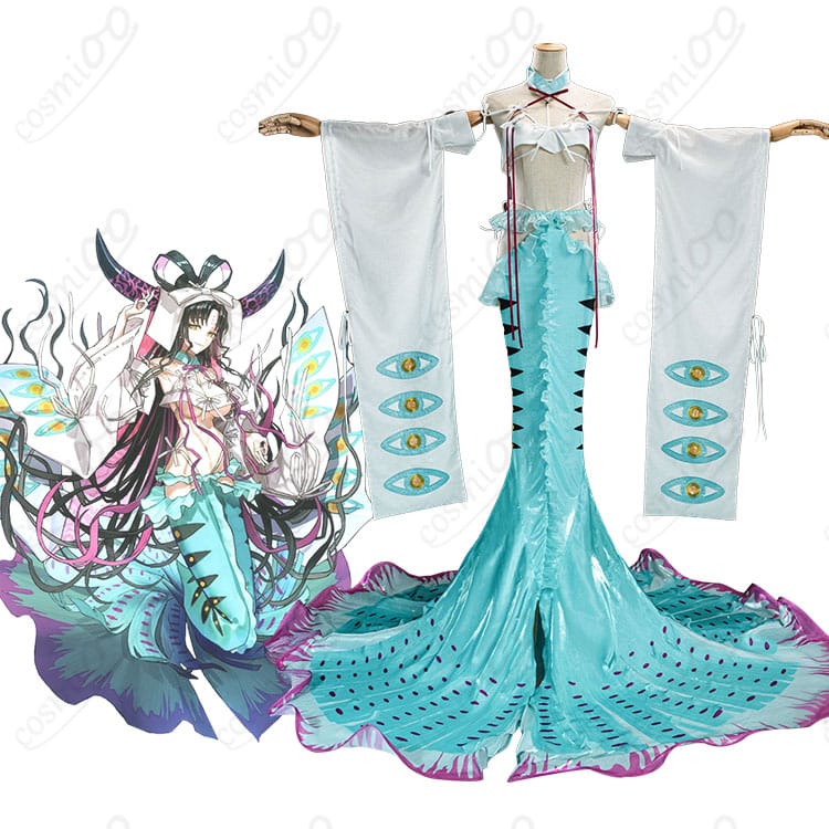 殺生院キアラの水着第三再臨のキャラクター画像とコスプレ衣装の比較