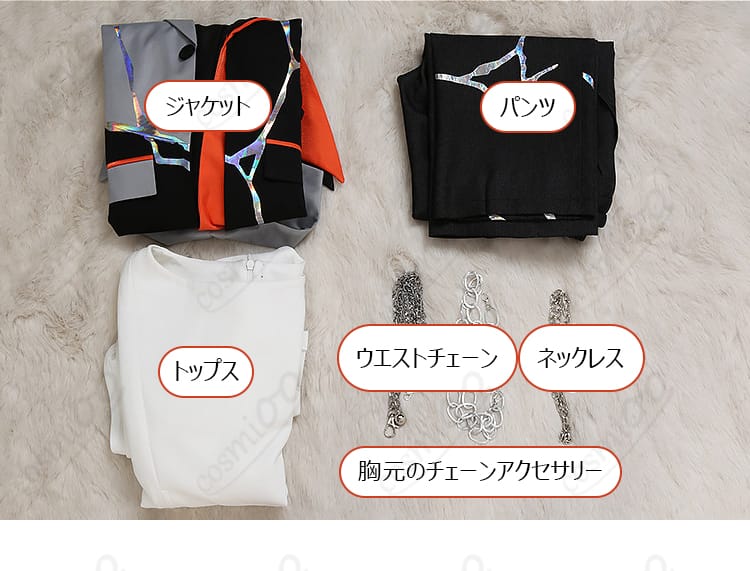 流星隊ネイキッドコスプレ衣装のセット内容一覧