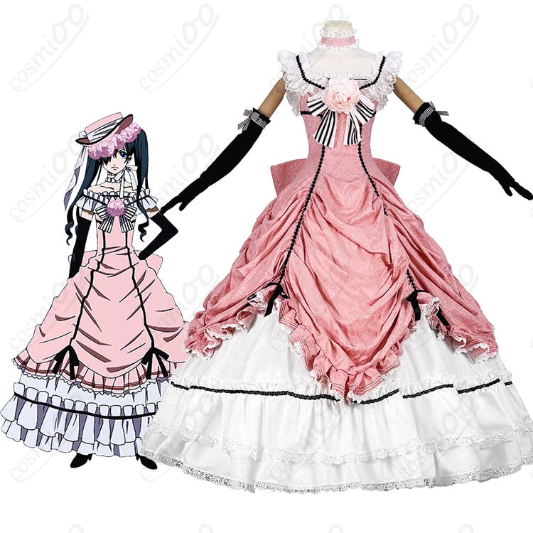 黒執事のシエル・ファントムハイヴのキャラクター画像と駒鳥コスプレ衣装の比較