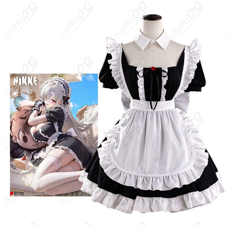 勝利の女神：NIKKE シンデレラのキャラクター画像とグラスカーテシーのコスプレ衣装