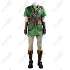 ゼルダの伝説 時のオカリナ（時オカ）リンク コスプレ衣装｜緑のチュニックと小物セット - 1枚目の画像（サムネイル）