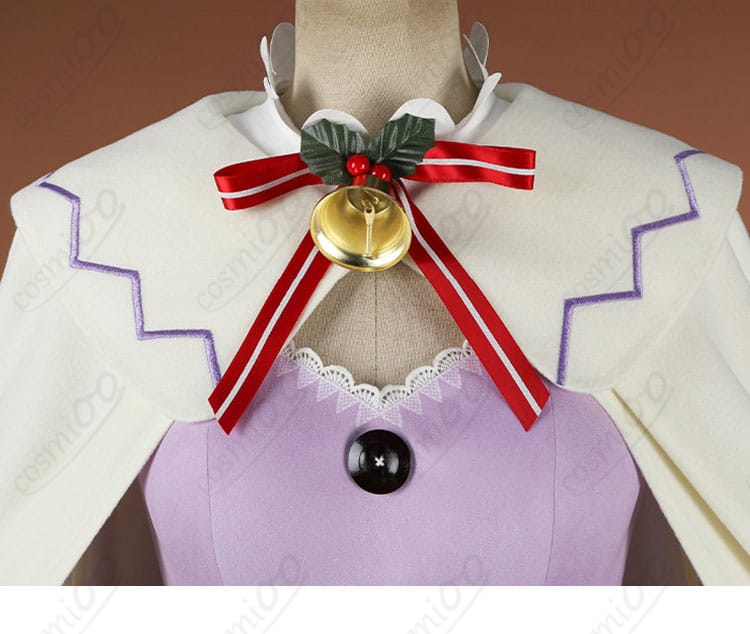 エミリアのクリスマス衣装の首元アクセサリー詳細
