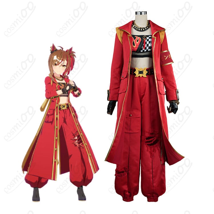 ウマ娘 プリティーダービーのジャングルポケットとヴァーミリオン・ヘッドのコスプレ衣装を比較する画像