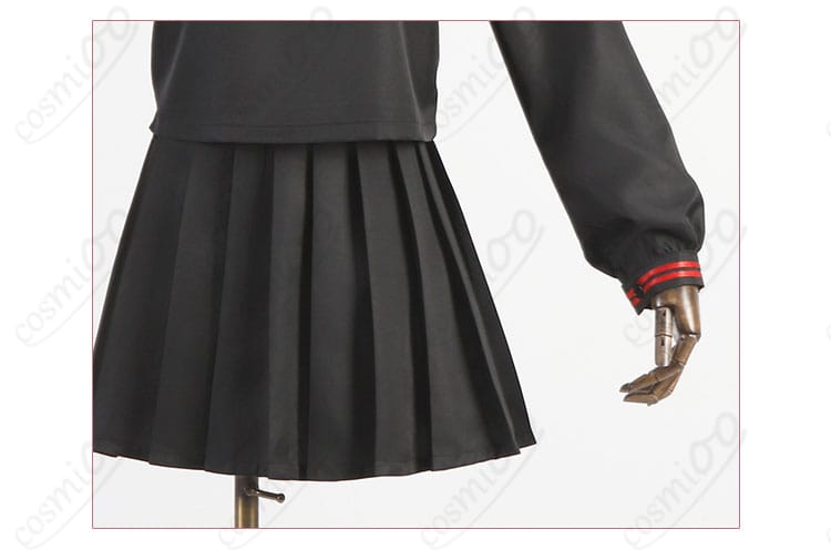 鬼滅の刃 竈門禰豆子 学園制服 コスプレ衣装 スカート装飾ディテール｜イベント映えするデザイン